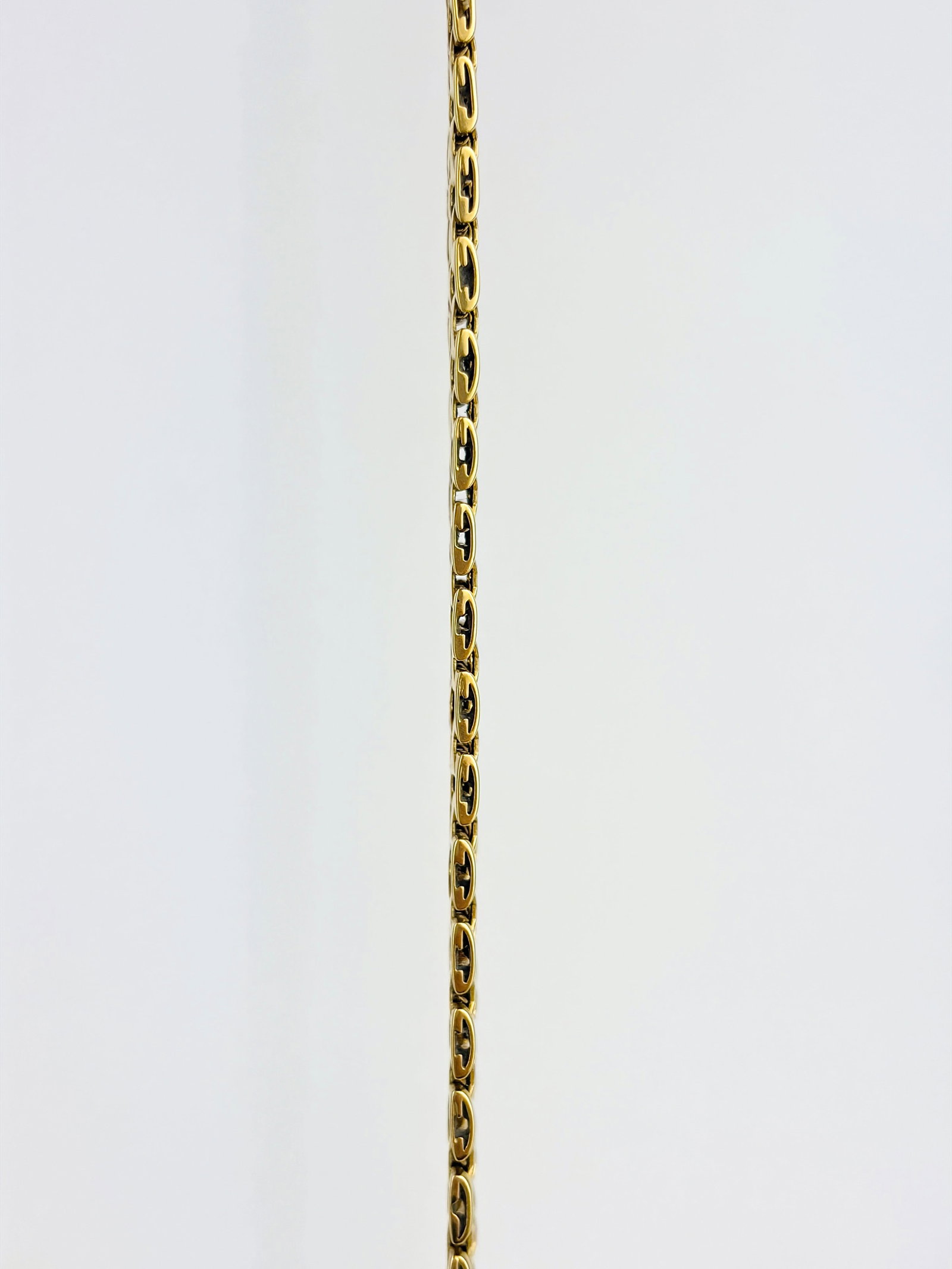 VINTAGE 18CT YELLOW GOLD CHUNKY UNIQUE LINK BRACELET - 7