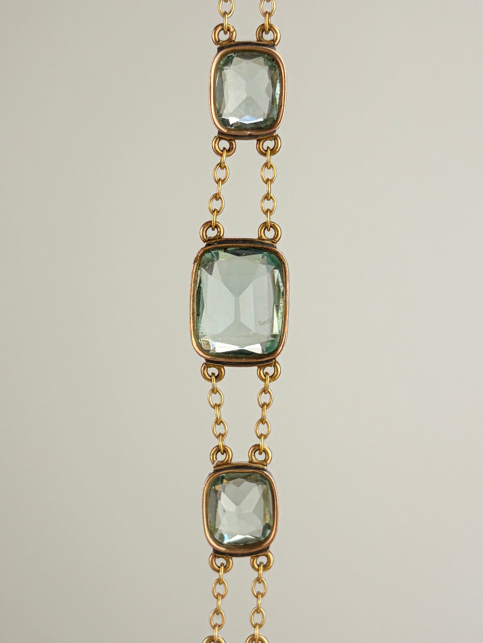 Antique Georgian Blue Paste Gold Bracelet - 4