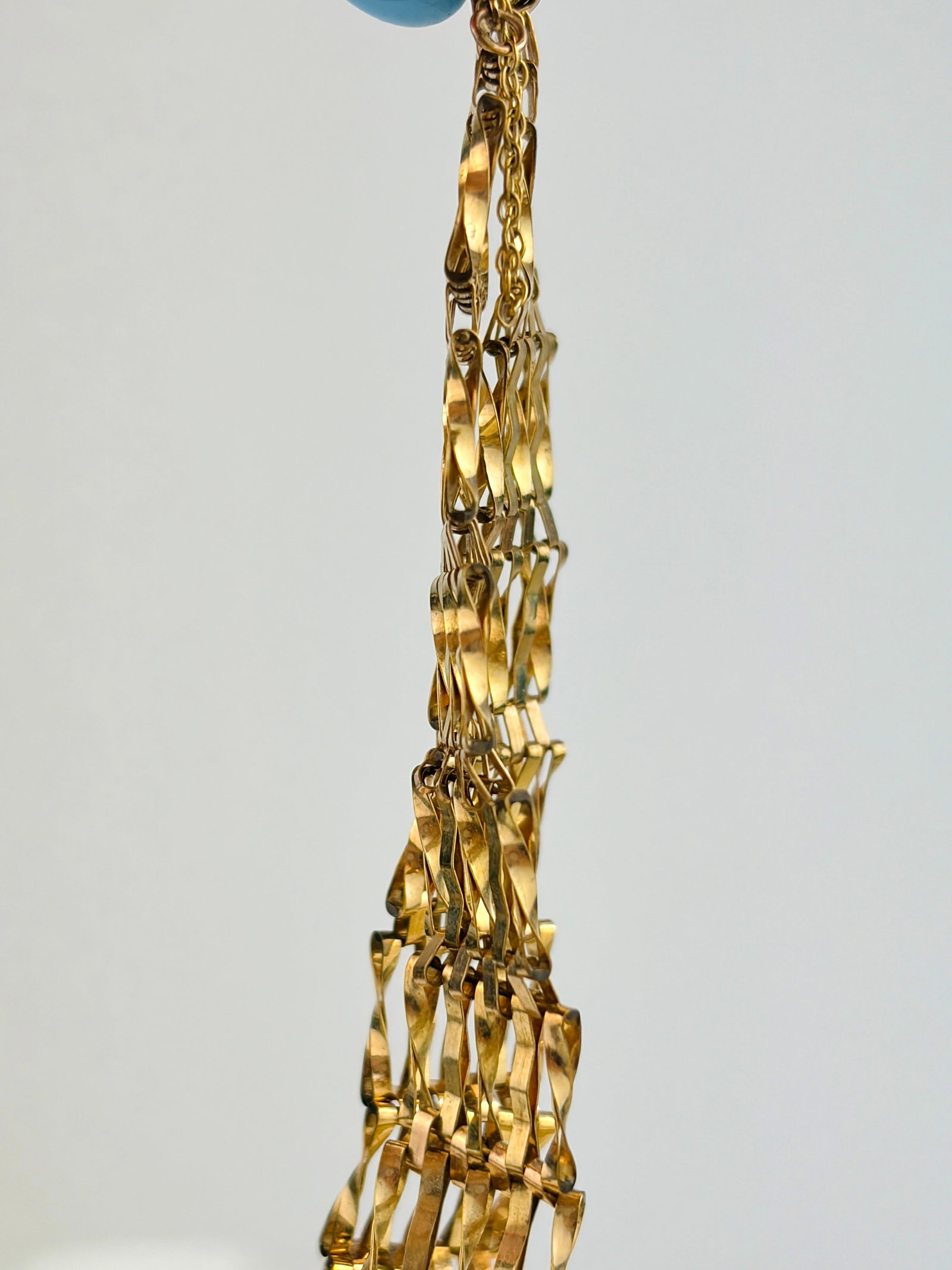 Vintage 9ct Yellow Gold Fancy link Gate Bracelet with Heart Padlock - 5