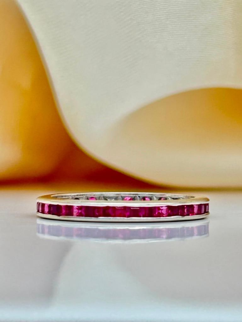 Wonderful Ruby Full Eternity Band Ring in White Gold (1 of 9)