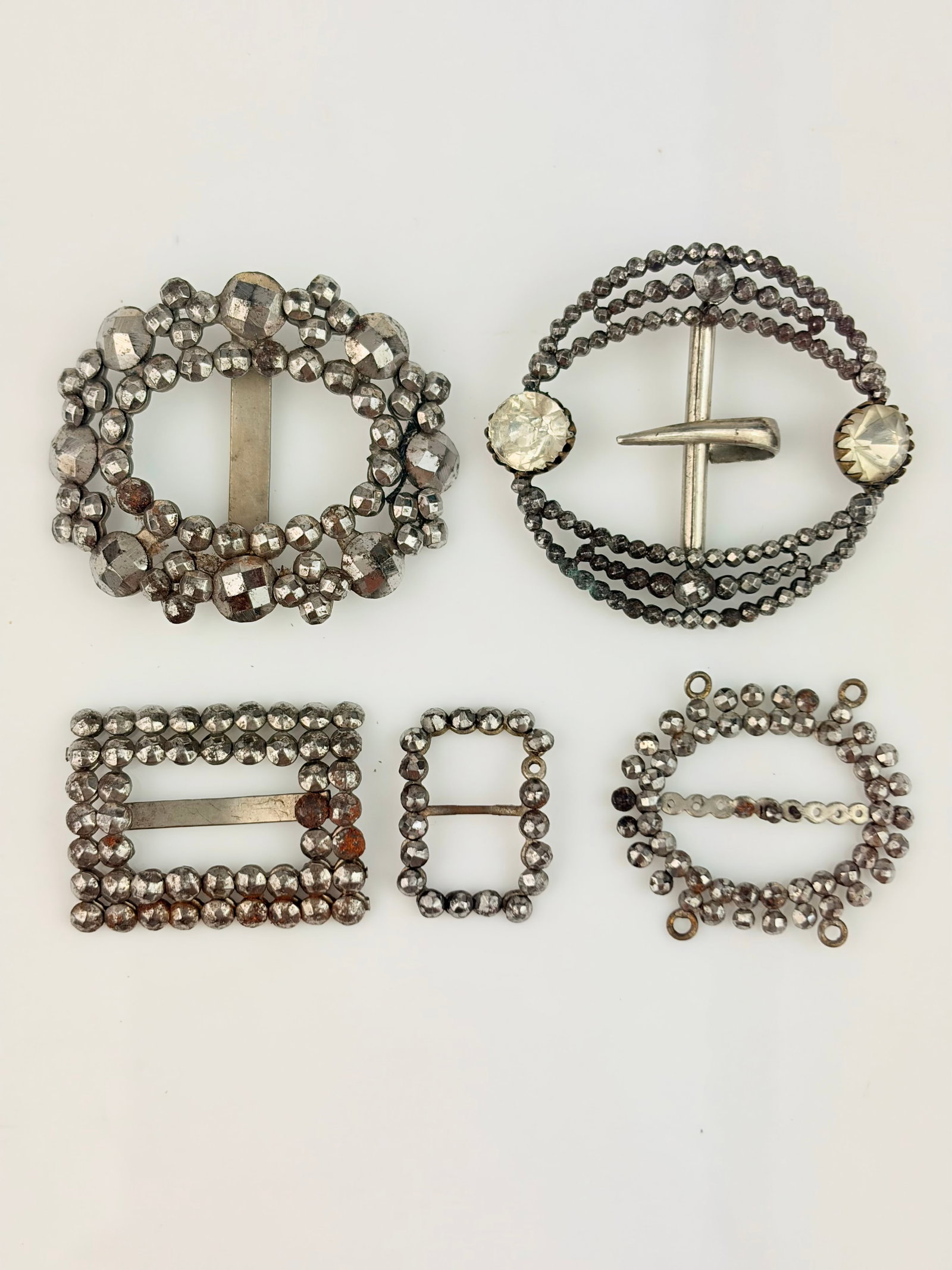 Mixed Lot - Cut Steel Buckles: Mixed Lot - Cut Steel Buckles