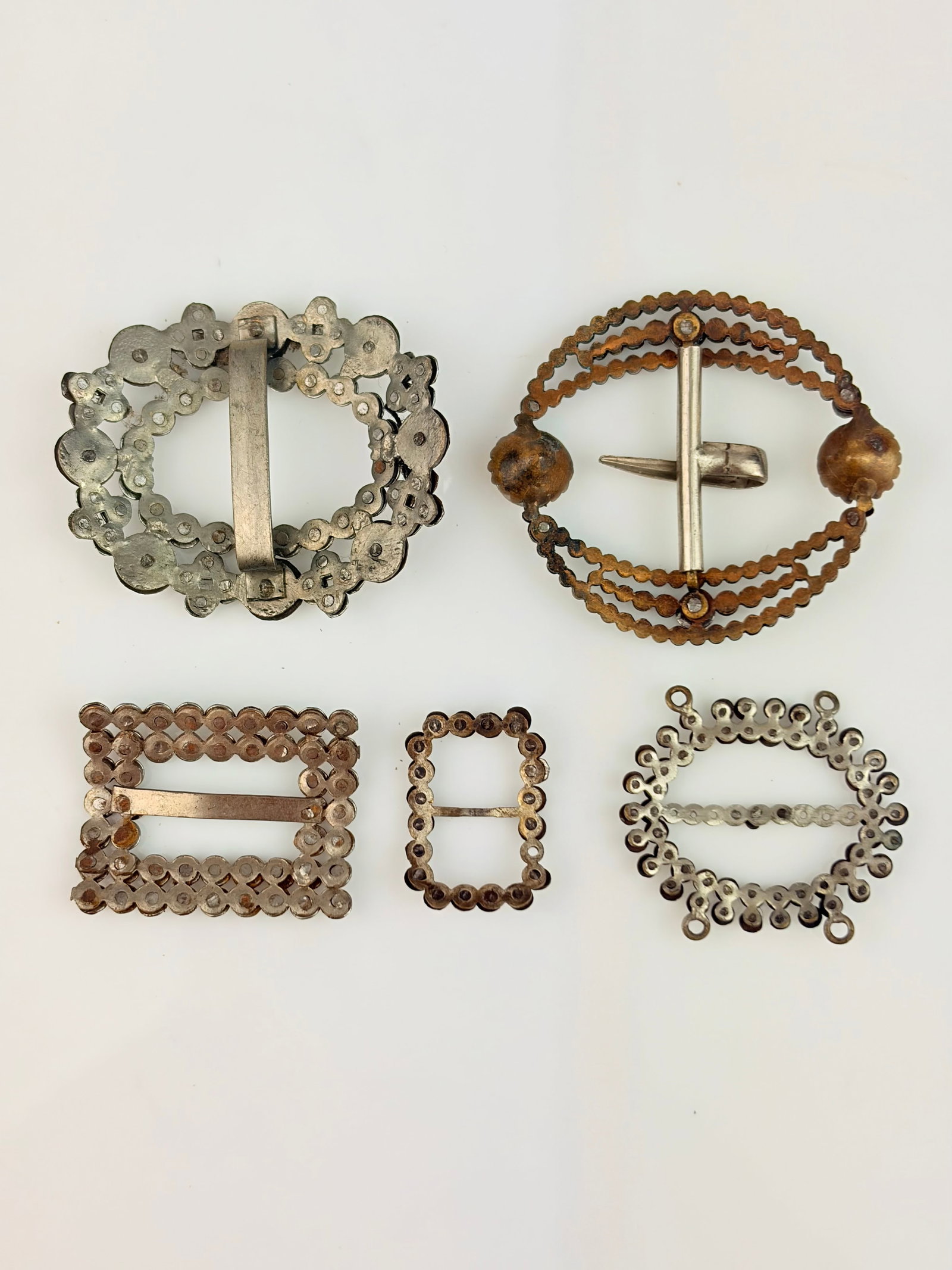Mixed Lot - Cut Steel Buckles - 6