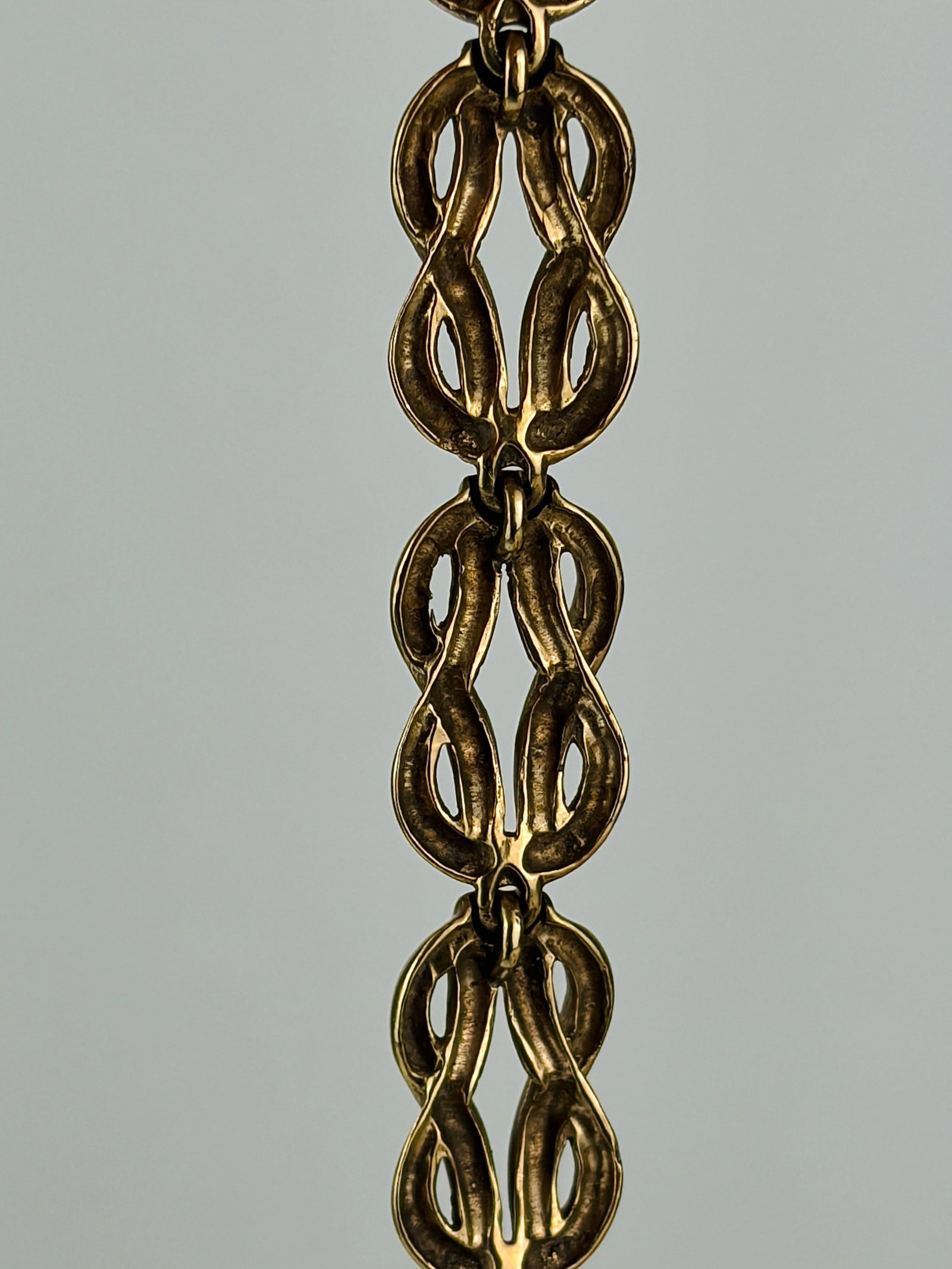 vintage 9ct gold infinity link bracelet - 3