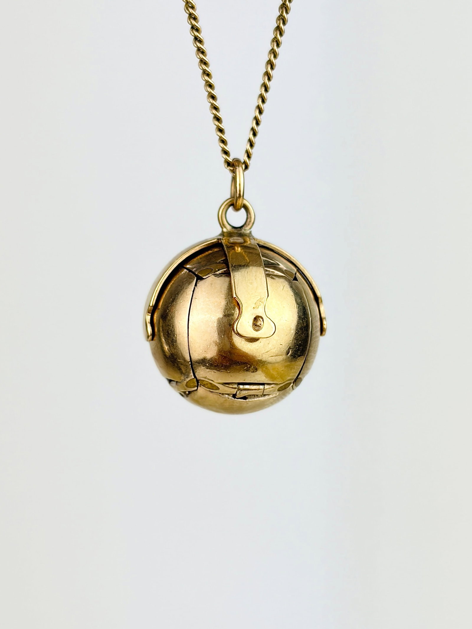 9ct Gold and Silver Masonic Opening Ball/Cross Pendant - 2