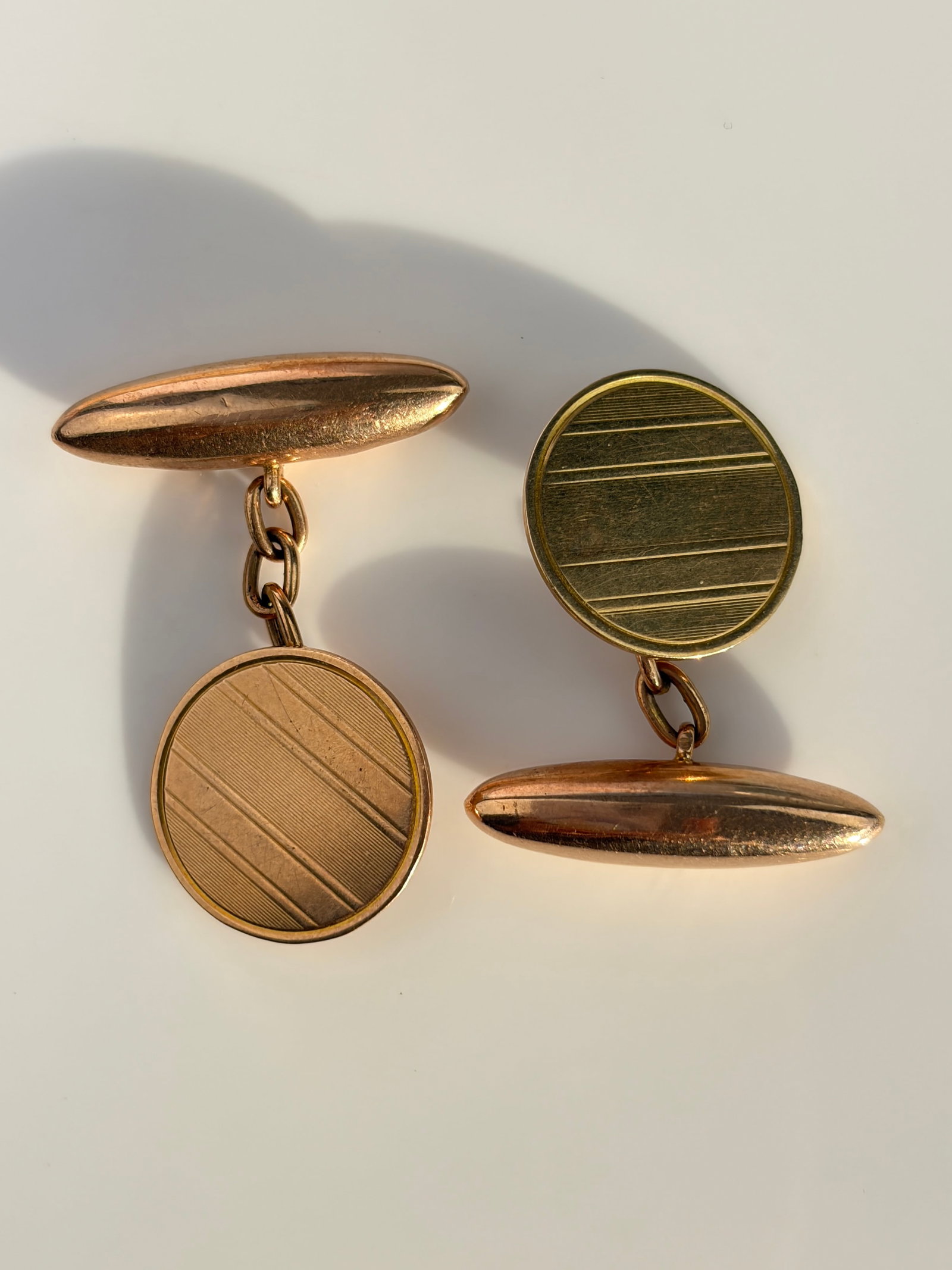 VINTAGE 9CT GOLD LARGE CUFFLINKS (1 of 3)