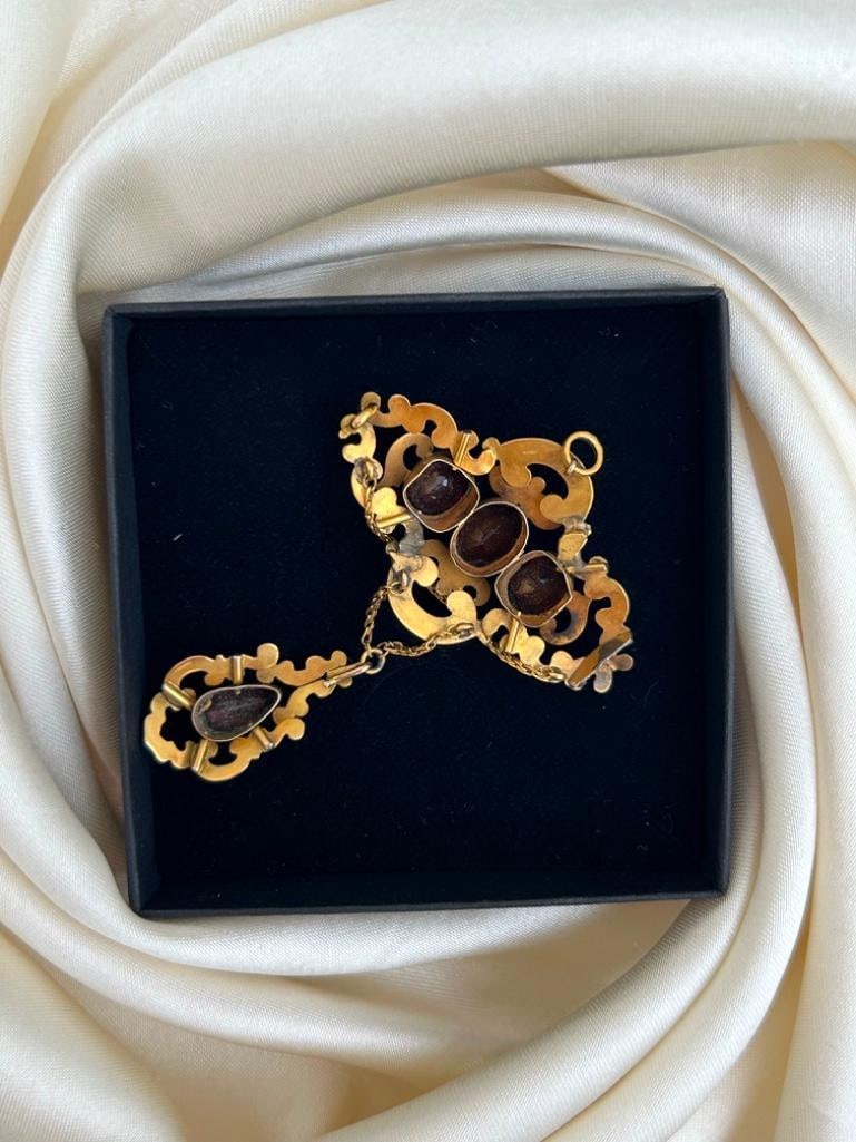 Antique Gold Pendant Brooch Large - 8