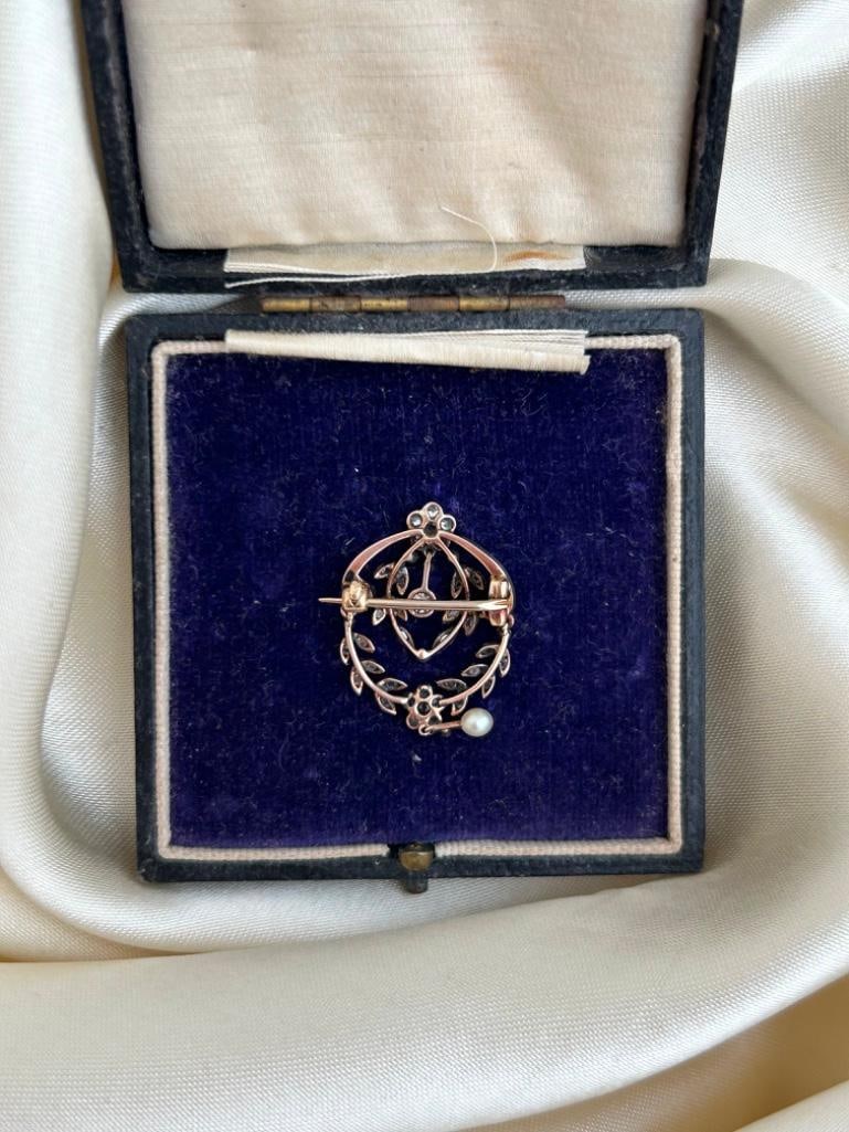 Sweet Antique Diamond Pendant in Antique Box - 2
