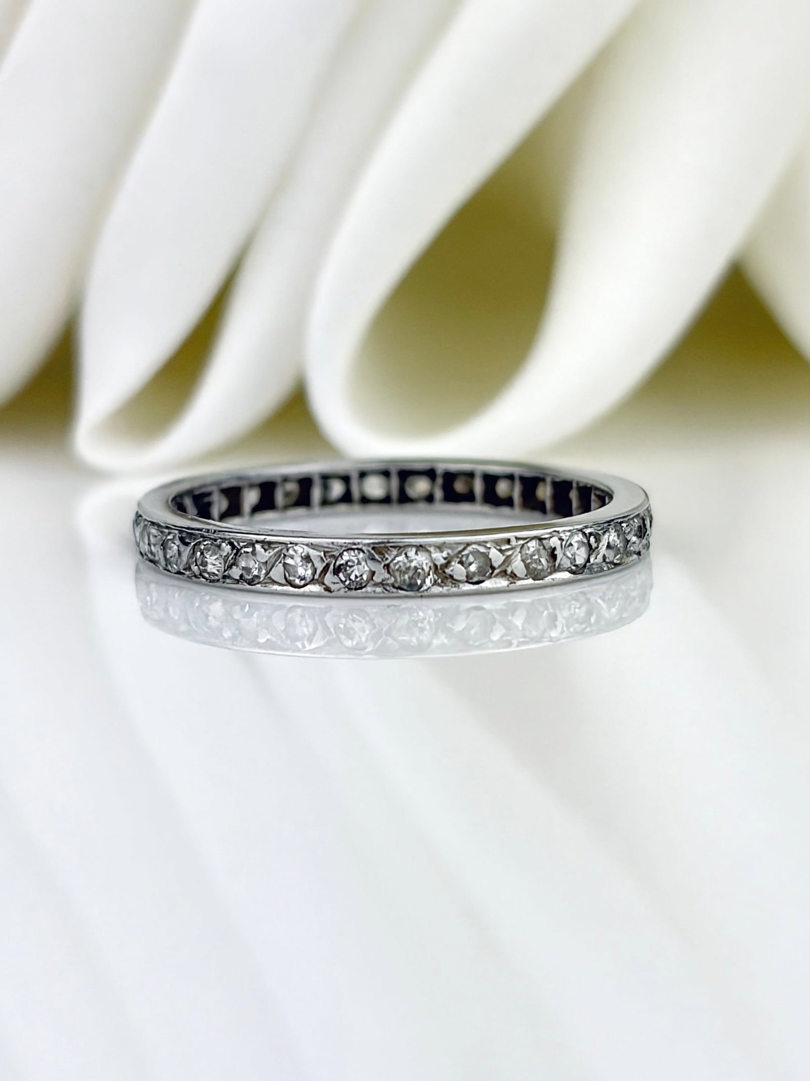 Lovely Diamond Full Eternity Band Ring in White Gold (1 of 8)