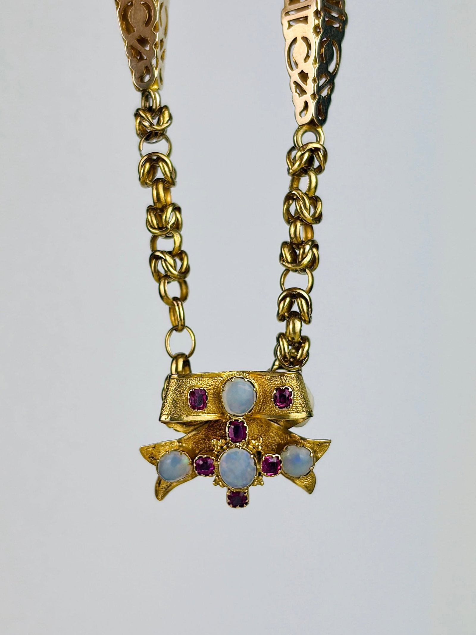 Victorian Opal and Ruby 9ct Gold Bracelet (1 of 10)