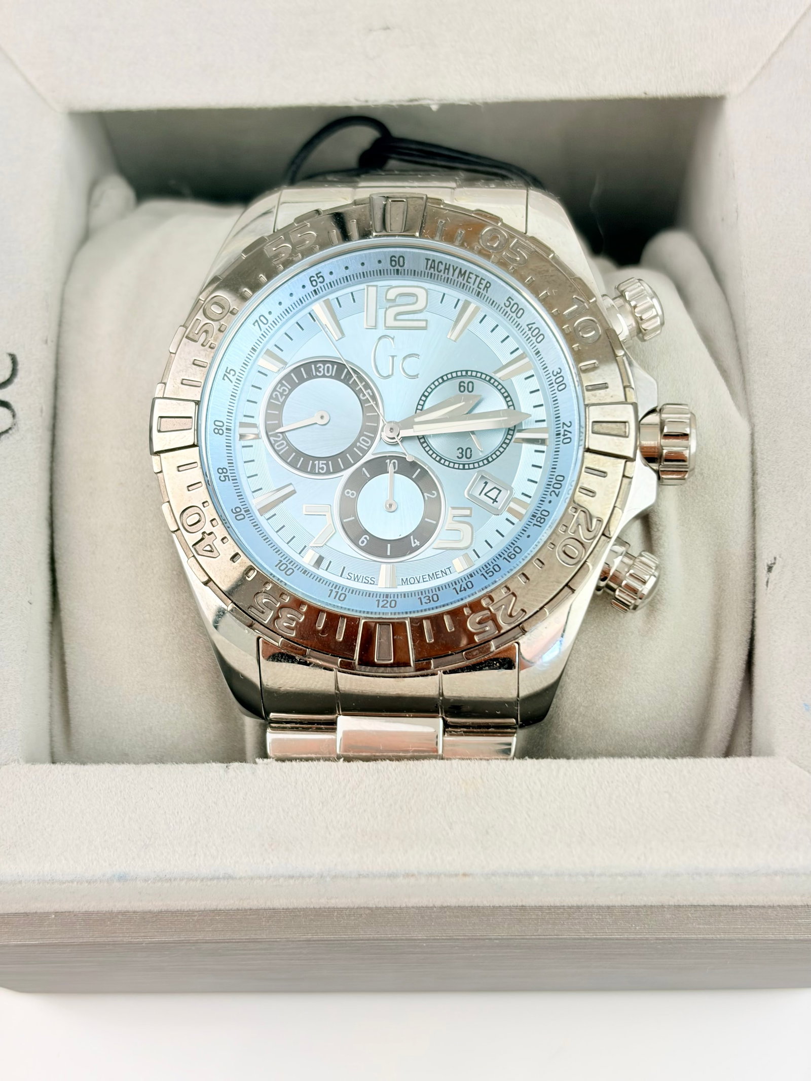 GC SportRacer Y02005G7 Watch in Box: GC SportRacer Y02005G7 Watch in Box Working. Face 55x55mm