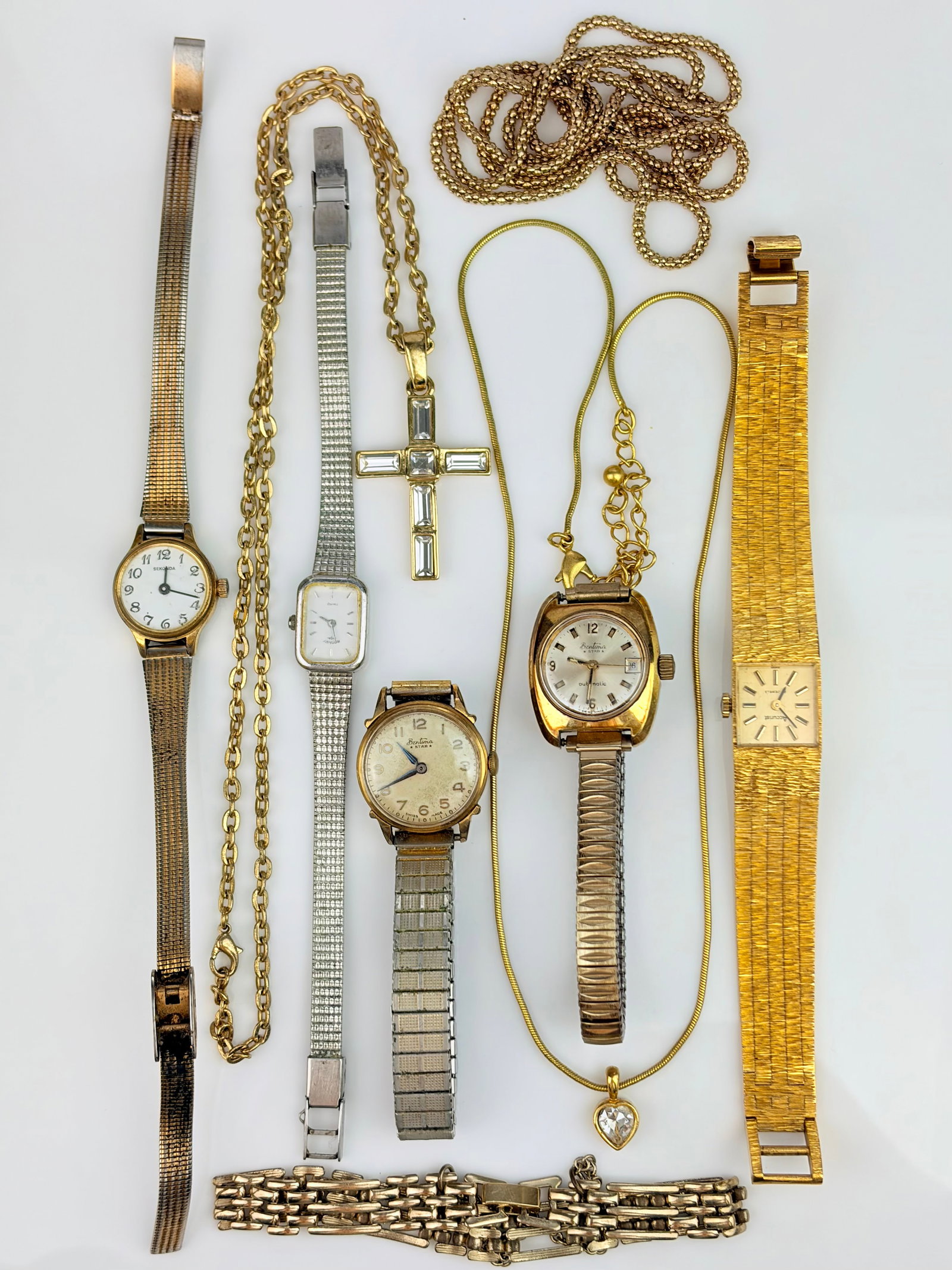 MIXED LOT - WATCHES, BRACELET, CROSS NECKLACE ETC (1 of 5)