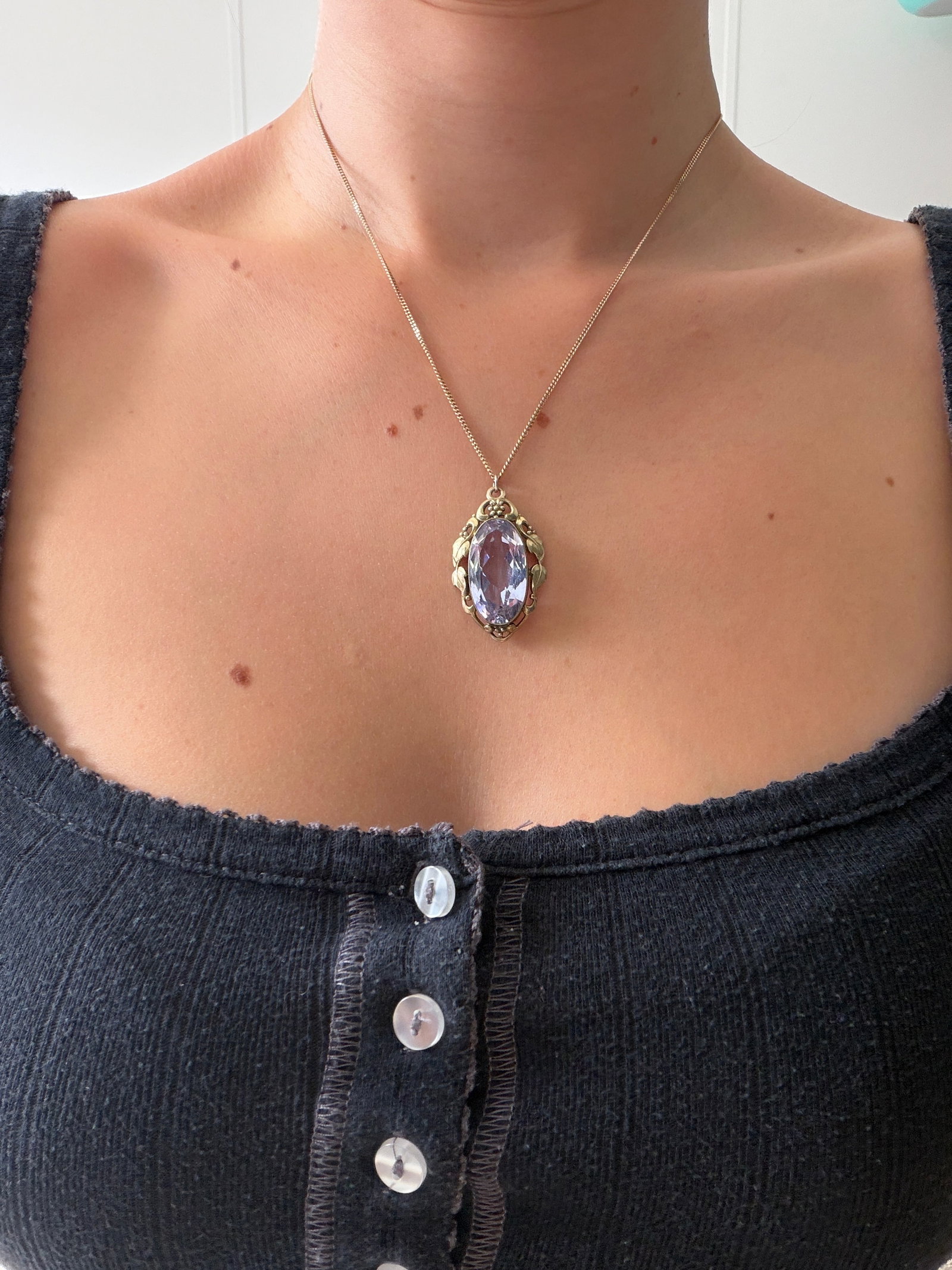 Large Stone Set Pendant - 2
