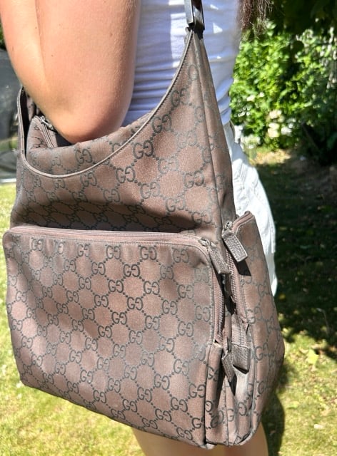 AUTHENTIC LARGE BROWN GUCCI BAG - 9