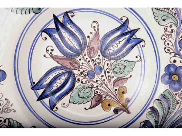Continental Faience Communion Plate - 2