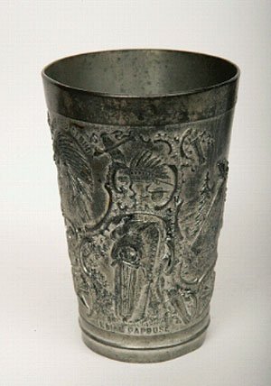 Pewter Native American Souvenir Tumbler