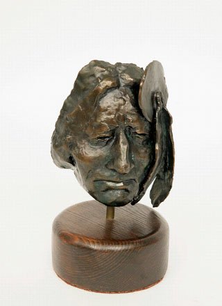 Bronze Indian Portrait Head