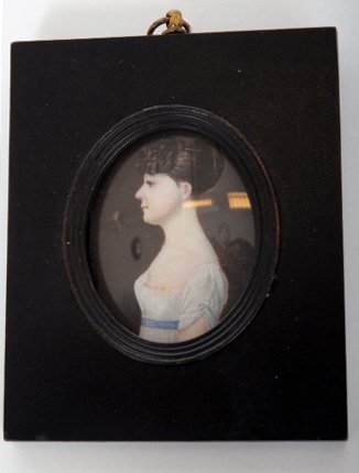 Miniature Portrait Painting on Ivory, early 19th c - 3