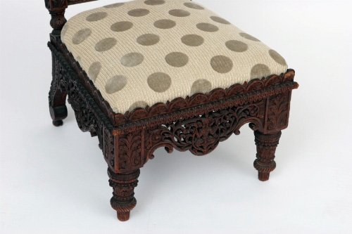 Carved Wood Side Chair, 19th c. India - 2