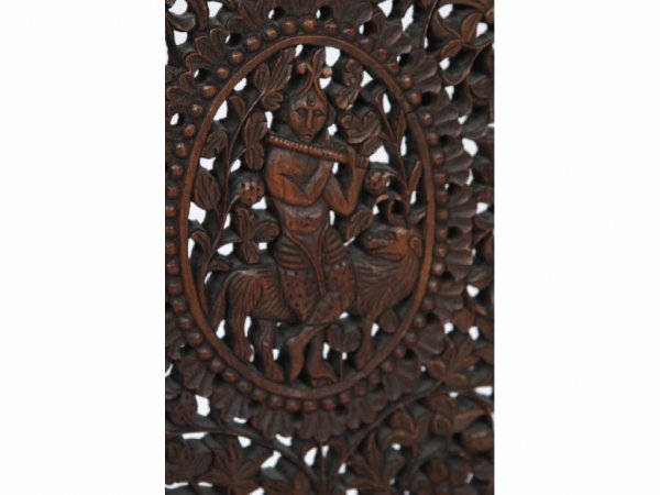 Carved Wood Side Chair, 19th c. India - 6
