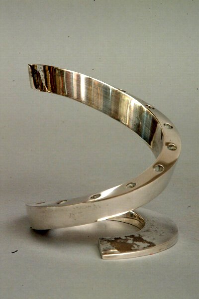 Dansk Plated Silver Candlestick: Dansk Plated Silver Candlestick Designed by Bertil Vallien, the spiral form with twelve recepticles for tapers, hallmarked on the bottom Dansk Designs France BV.