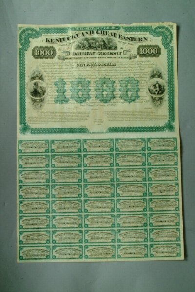 Kentucky and Great Eastern R.R. Bond