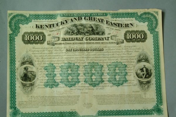Kentucky and Great Eastern R.R. Bond - 2