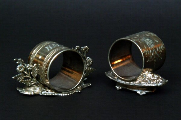 Two Victorian Figural Napkin Rings