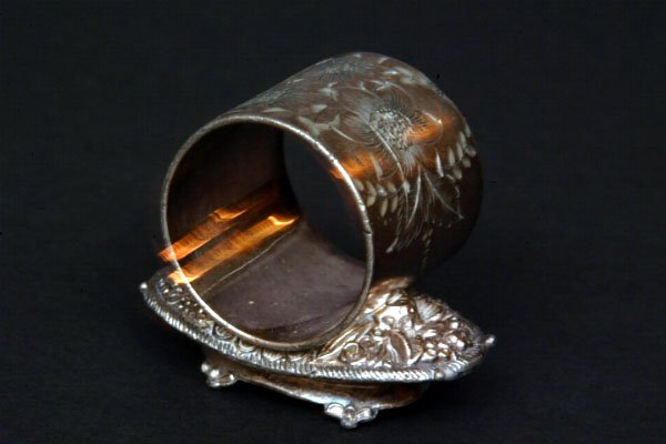 Two Victorian Figural Napkin Rings - 3