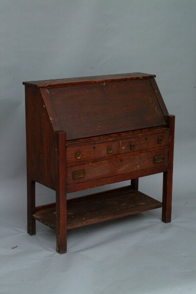 Arts and Crafts Slant Front Desk