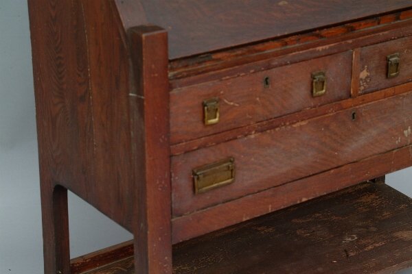 Arts and Crafts Slant Front Desk - 2