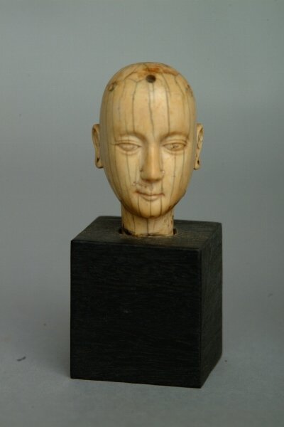 Hispano-Philippine Ivory Head, 19thc.