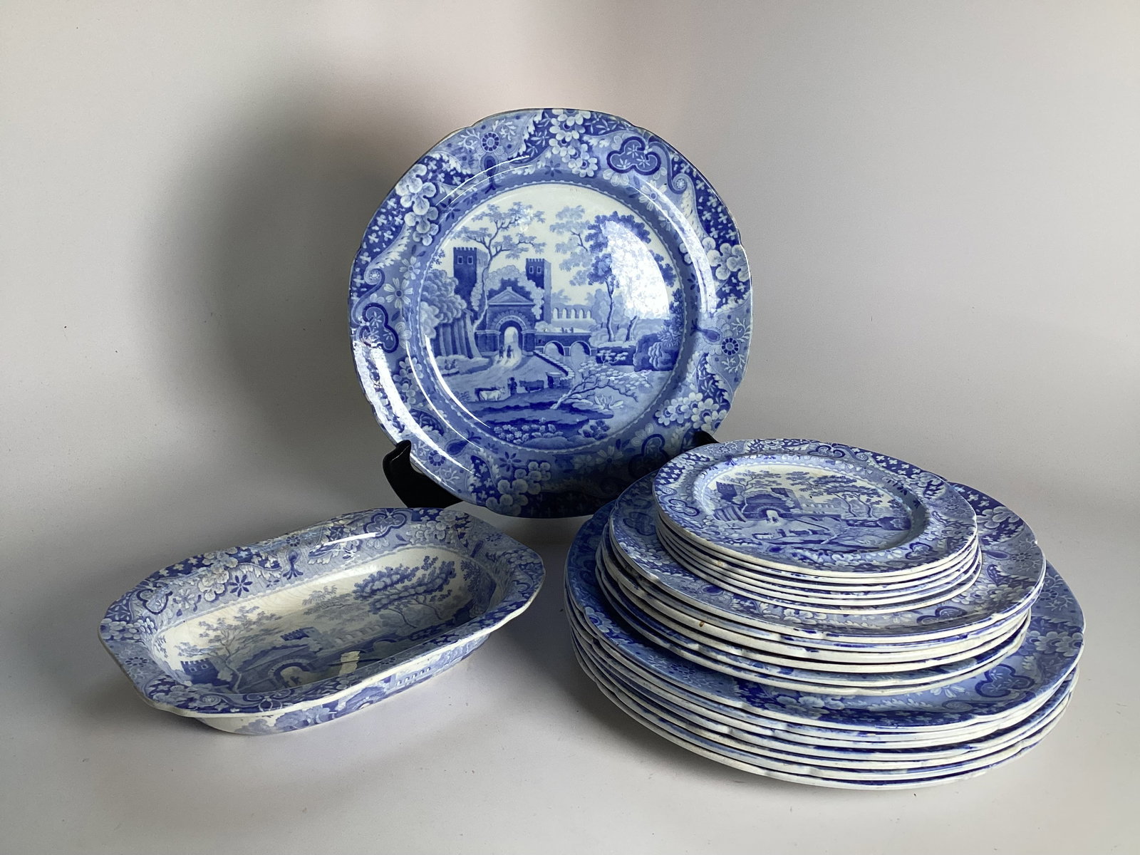 Antique English Spode TOWER Partial Dinner Service (1 of 3)