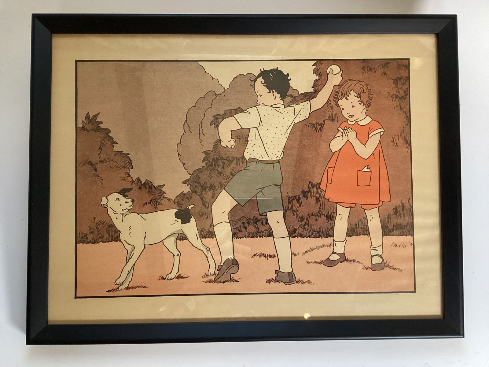 Large Scott Foresman & Co. "Dick and Jane" Original Print (1 of 2)