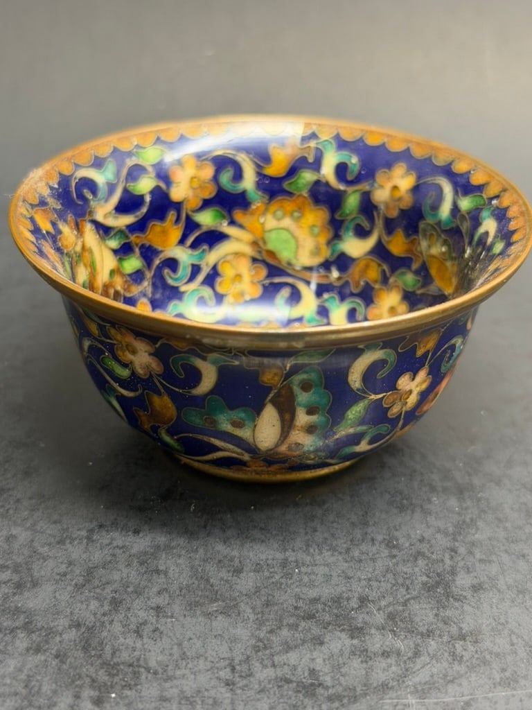 Chinese Cloisonne Bowl by renown artist Robert Kuo 3" by 1 1/4" deep (1 of 20)