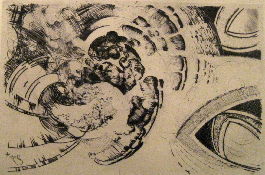 KUPKA FRANTISEK KUPKA Signed Etching 1913 Czech (1 of 4)