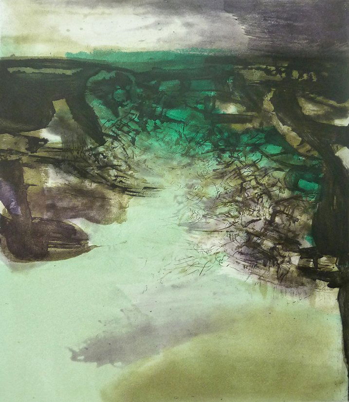 ZAO WOU-KI Hand Signed Etching Chinese Art Abstract (1 of 4)