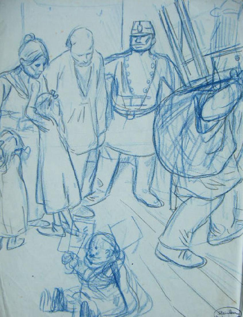 T.A STEINLEN Drawing Swiss French Art 1897 (1 of 5)