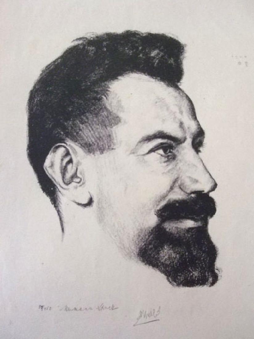 HERMANN STRUCK Hand Signed Lithograph  Zalman Schneur (1 of 4)