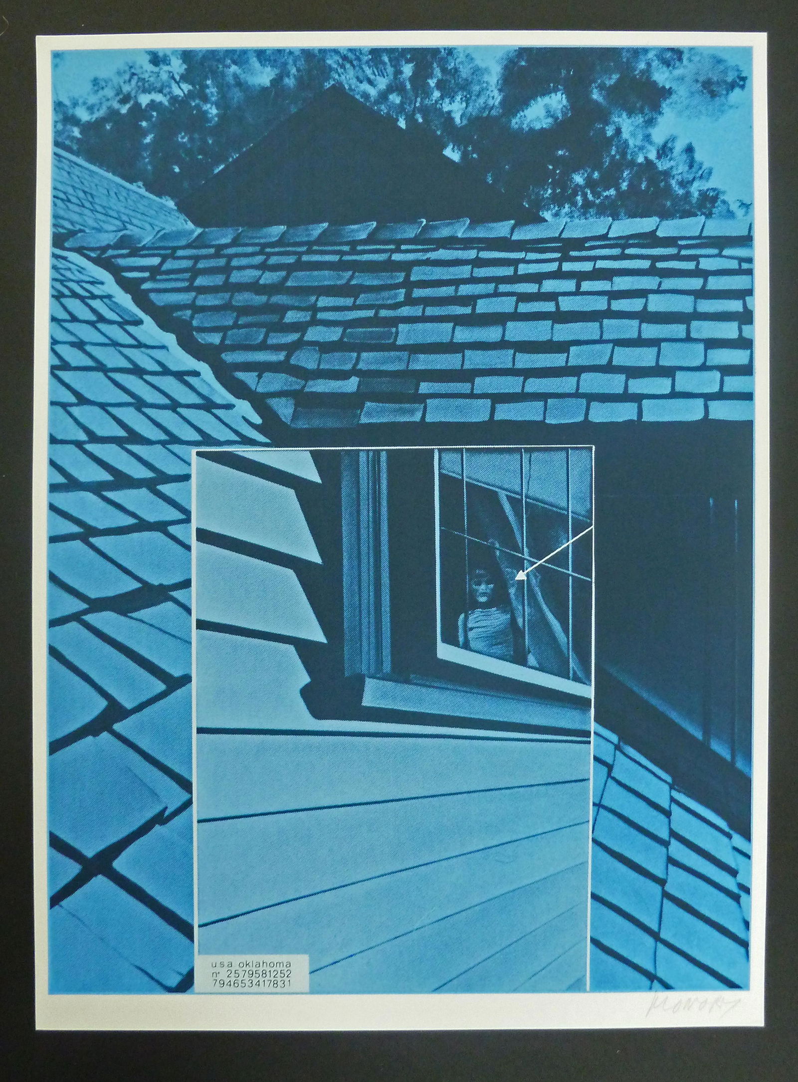 JACQUES MONORY Silkscren French American POP ART 1976: JACQUES MONORY b. 1934 Born 25 June 1934 in Paris (French) Title: Rooftop in Oklahoma, 1976 Technique: Original Hand Signed colour Silkscreen on paper Paper size: 38 x 28 cm / 15 x 11 in Additional In