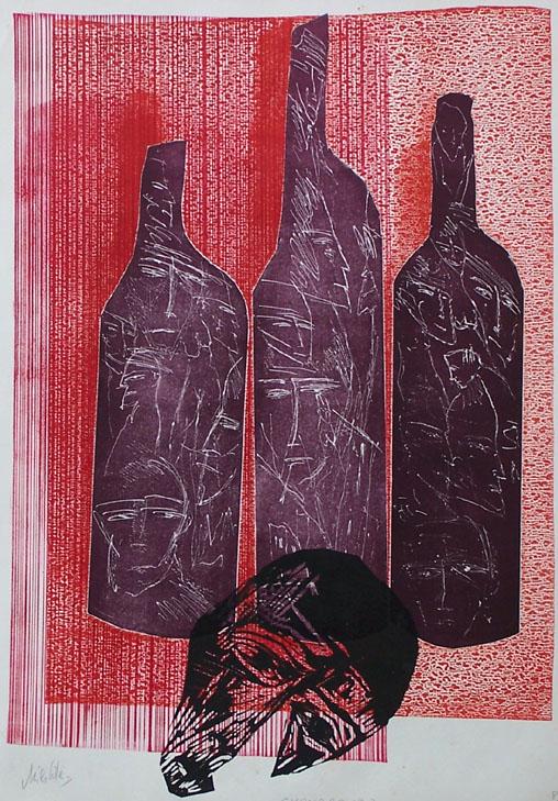 ZVI MILSHTEIN Signed Lithograph Russian Art 1970 (1 of 2)