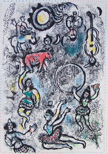 11194: CHAGALL Hand Signed Lithograph Circus