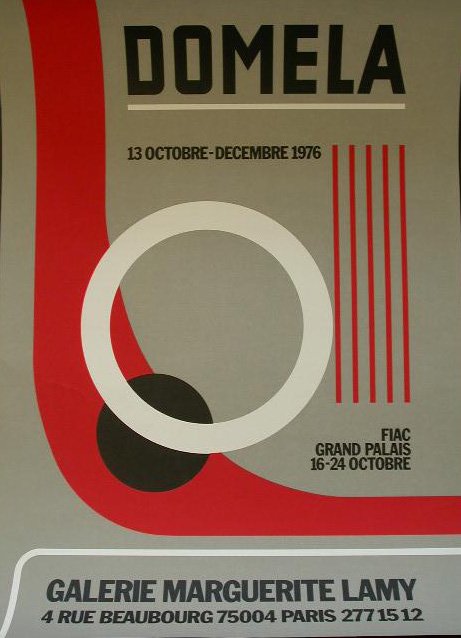 CESAR DOMELA Poster Offset Mondrian: CESAR DOMELA 1900 - 1993 (Dutch) Domela Touring Retrospective in the USA - 1927/1977 Poster Offset Print Title : Domela Touring Retrospective in the USA. Technique : Poster Offset print on paper. Pape