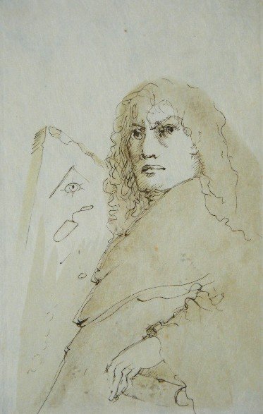LEONOR FINI H.Sig. Etching French: LEONOR FINI Buenos Aires 1908 - 1996 Paris Philosoph Original Hand Signed and Numbered Color Etching Title: Philosoph. Technique: Original Color Etching with margins on Japon paper. Paper Size: 41 x 2