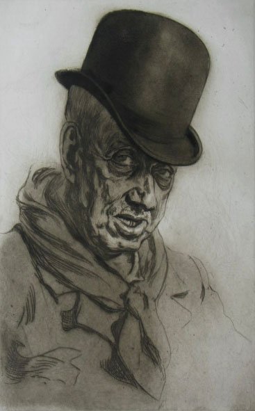 EDGAR CHAHINE H.Signed Etching Armenian 1905
