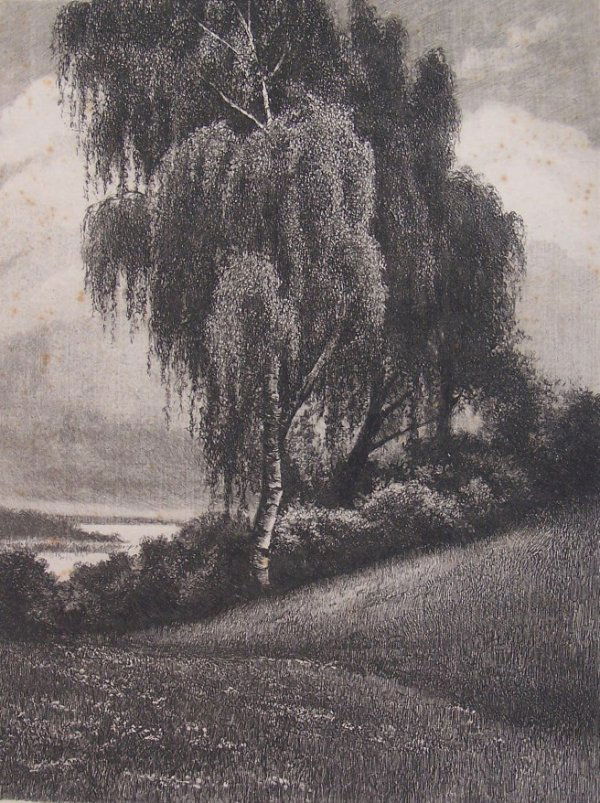 RUCKTÄSCHEL Etching German Art 1868-: EMIL RICHARD RUCKTÄSCHEL born 1868 (German) Landscape Original Hand Signed and Inscribed Etching Title: Landscape Technique: Original Etching on paper Paper size: 35.2 x 27.5 cm / 13.9 x 10.8 in. Add