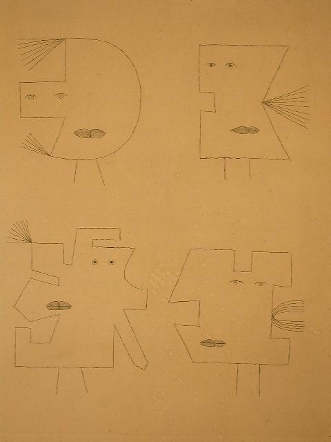 VICTOR BRAUNER Signed Etching Surrealism 1962: VICTOR BRAUNER 1903-1966 Piatra-Neamt Romania, 1903-1966 Paris (Romanian/French) Title: Code of Faces IV, 1962 Technique: Original Hand Signed, Dated and Numbered Etching on Arches vellum paper Paper