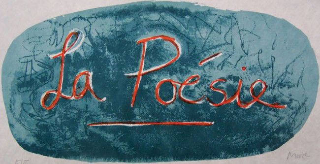 HENRY MOORE Hand Signed Lithograph British Art: HENRY MOORE 1898-1986 Castleford 1898-1986 Perry Green (British) Title: La Poesie, 1974 Technique: Original Hand Signed and Inscribed Lithograph in four colours on Japon nacre paper Paper Size: 77 x 5