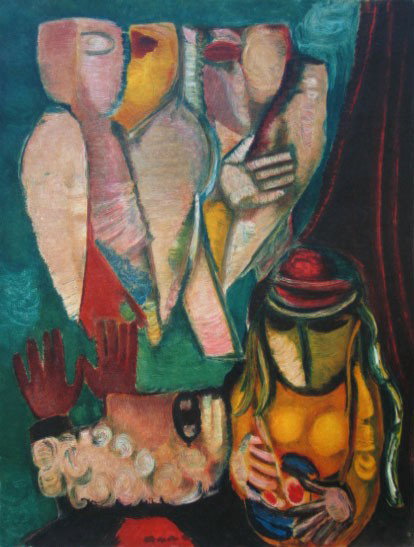 LEO ROTH Hand Sign Lithograph Israeli Judaica: LEO ROTH 1914-2002 (Israeli) Title: Angel Technique: Original Hand Signed and Inscribed Lithograph on paper Paper Size: 70 x 49.5 cm / 27.6 x 19.5 in Image Size: 58 x 44 cm / 22.8 x 17.3 in Additional
