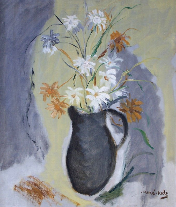 MANE KATZ Signed Oil Painting Russian Art Judaica