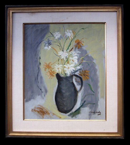 MANE KATZ Signed Oil Painting Russian Art Judaica - 2